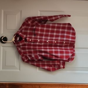 Old Navy, Boy's, Size S, Gray, Maroon, and White, Long Sleeve Shirt